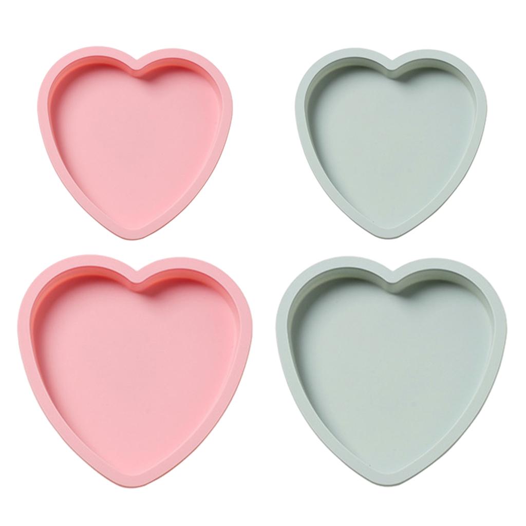 Silicone Cake Mold Cake Heart Shape Mousse Cake Moulds 6Inch Blue
