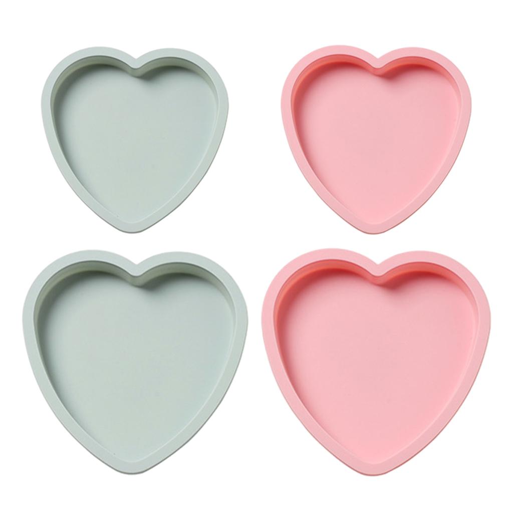 Silicone Cake Mold Cake Heart Shape Mousse Cake Moulds 6Inch Blue