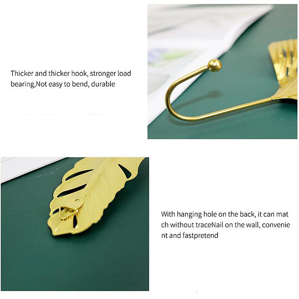 Leaf Shape Hook Door Wall Wardrobe Clothes Bag Key Hanger Home Decor Style 2