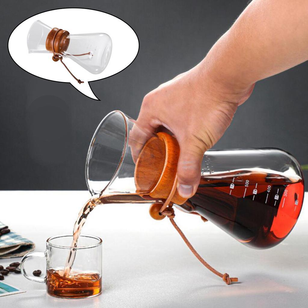 Heat Resistant Glass Teapot Coffee Tea Leaf Herbal Pot 600ml