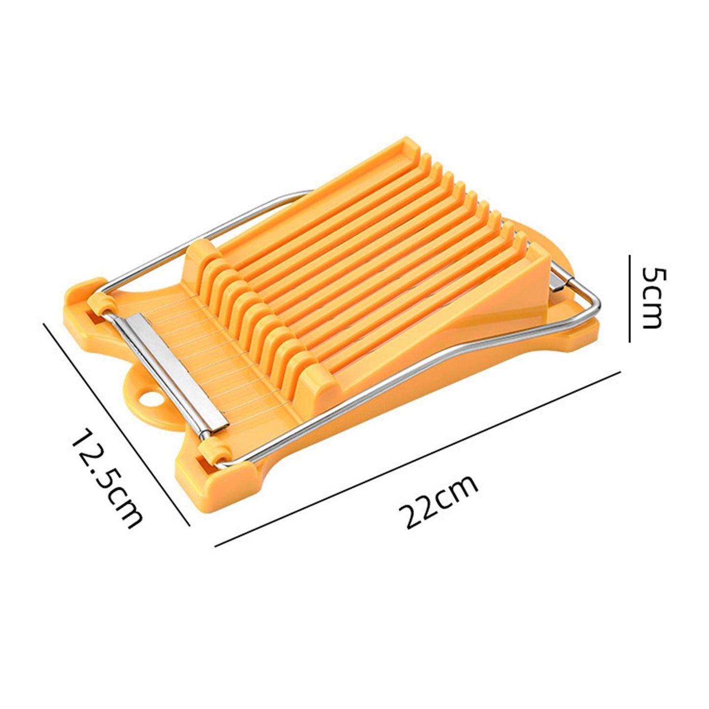 Meat Slicer Egg Fruit Slicer Food Cheese Sushi Cutter with 10 Wires Yellow