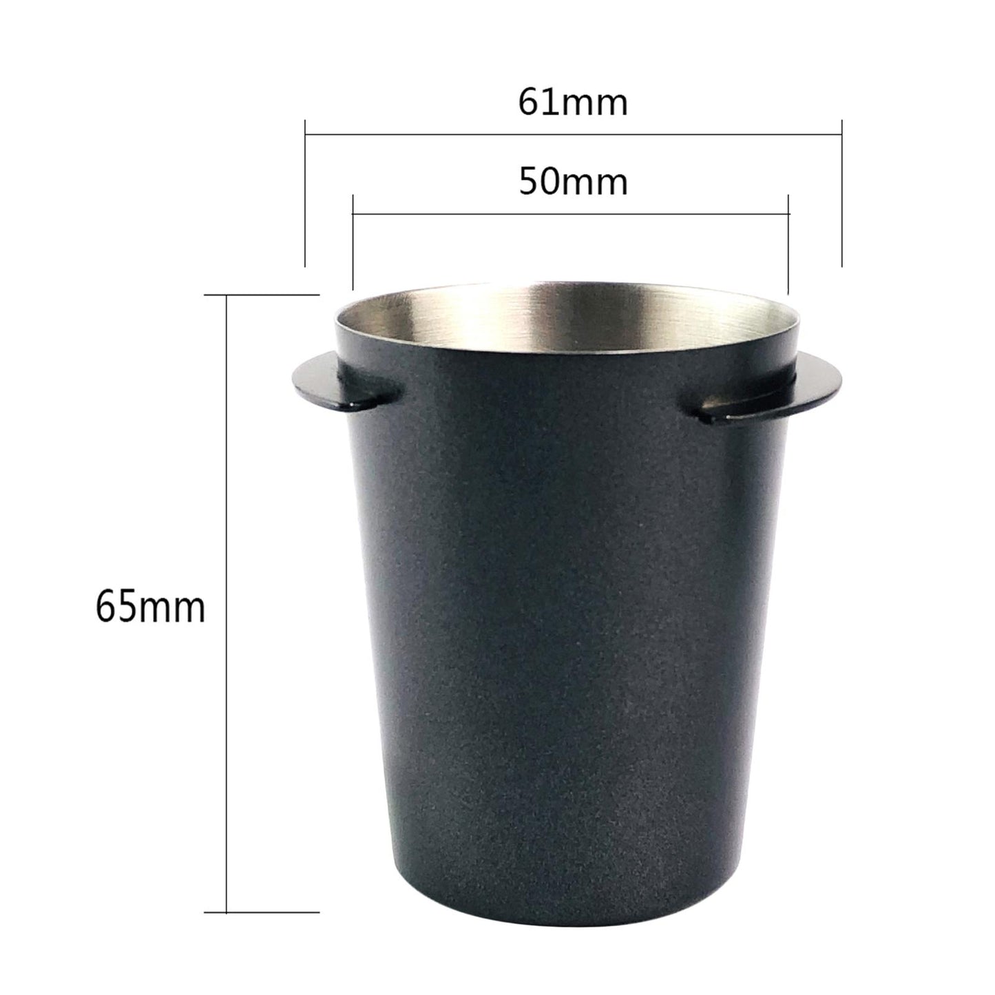 Utility Coffee Dosing Cup Sniffing Mug Fit For 51mm Espresso Machine Black