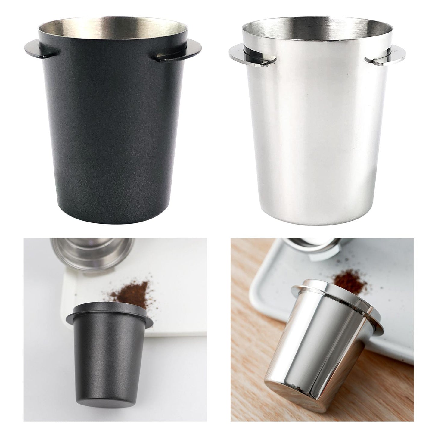 Utility Coffee Dosing Cup Sniffing Mug Fit For 51mm Espresso Machine Black