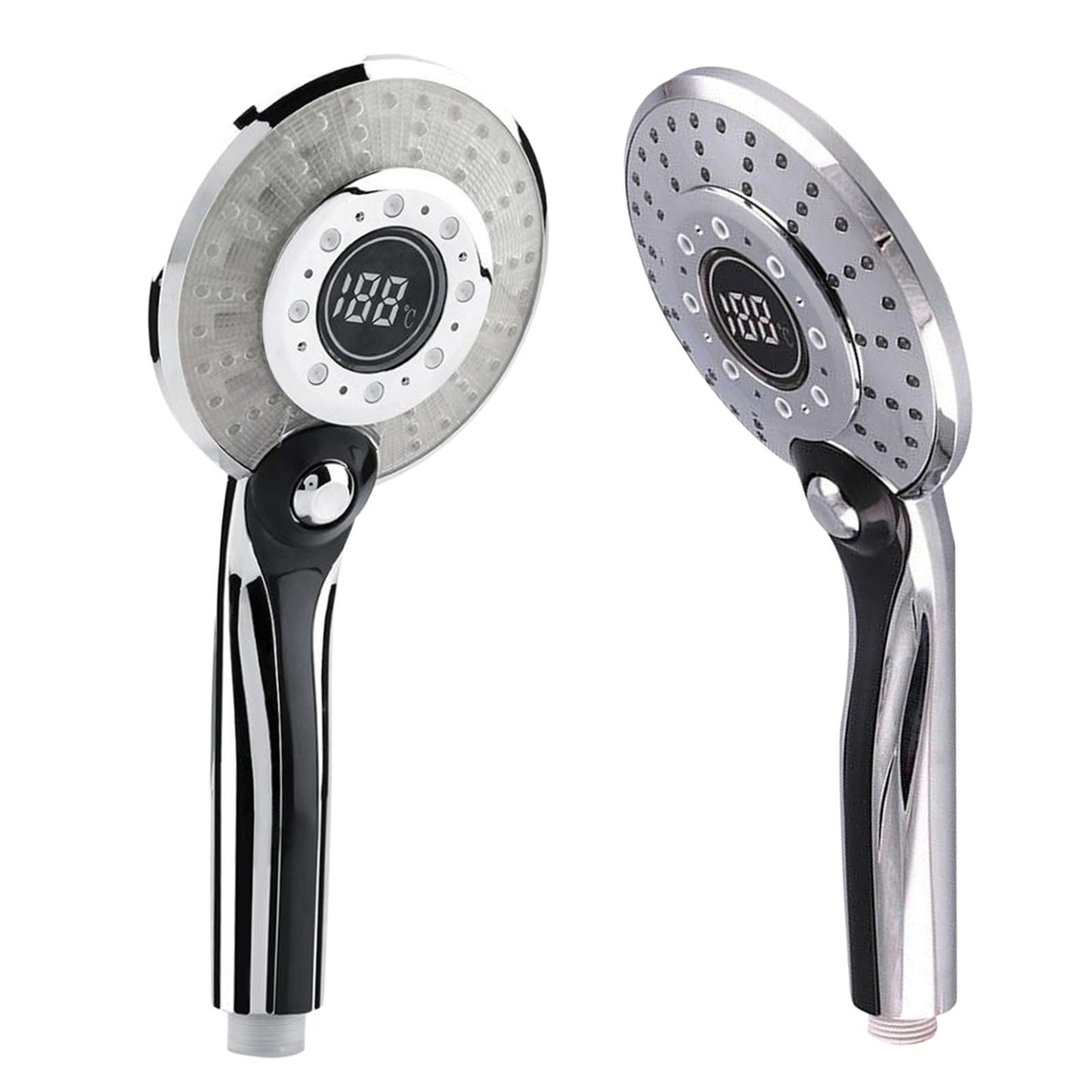 Handheld LED Shower Head Temperature Control Bathroom Sprayer Shower Style A