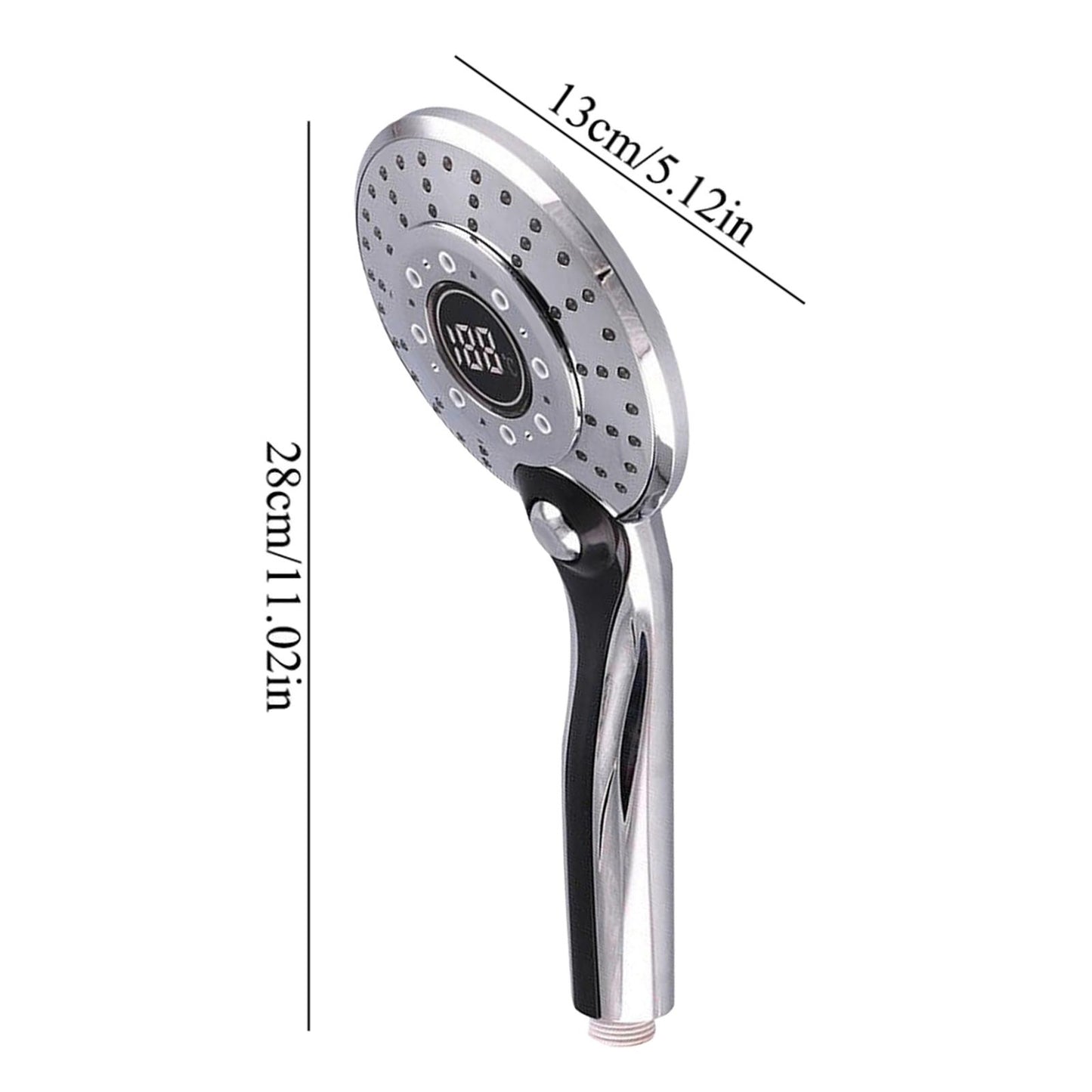 Handheld LED Shower Head Temperature Control Bathroom Sprayer Shower Style B