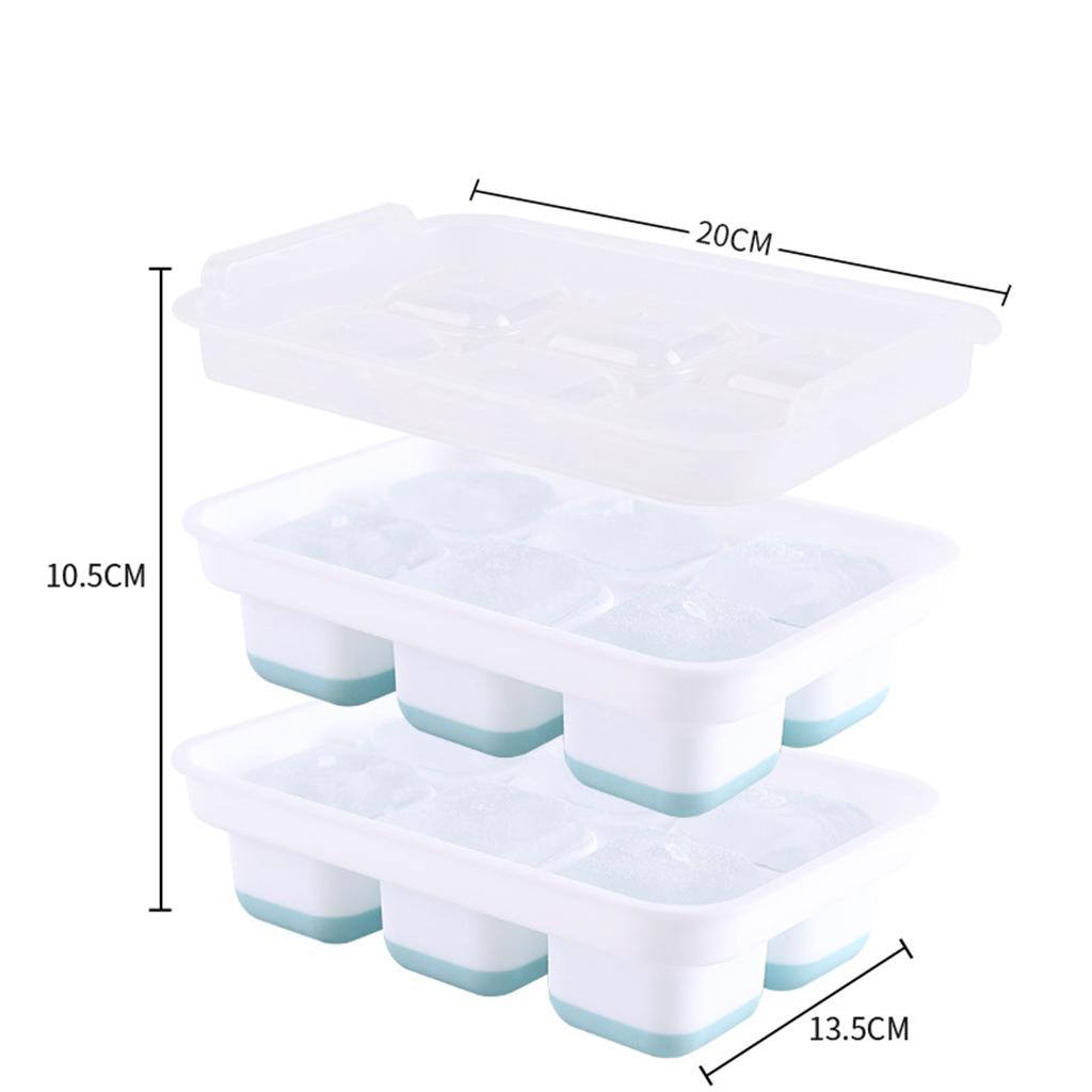 2pcs Ice Cube Tray Pudding Jelly Maker Mold Home Kitchen Mould Accessory Style 1