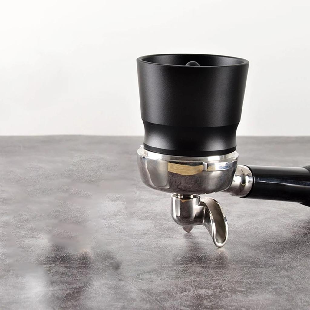 Coffee Dosing Ring Powder Receiver Cup For Espresso Machine Durable Black