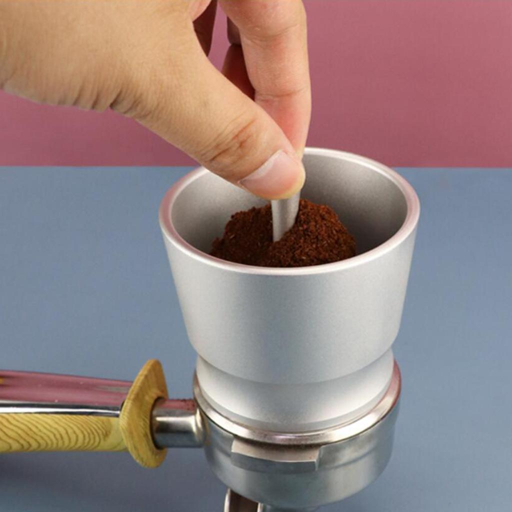 Coffee Dosing Ring Powder Receiver Cup For Espresso Machine Durable Silver