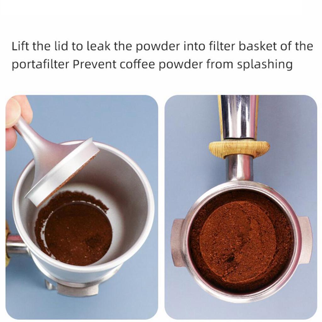 Coffee Dosing Ring Powder Receiver Cup For Espresso Machine Durable Silver