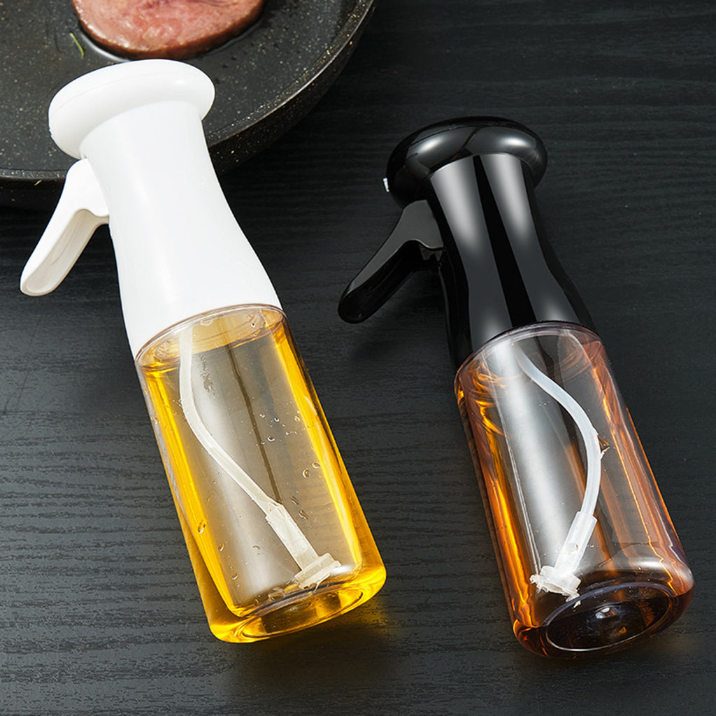 Refillable Oil Sprayer Portable Oil Dispenser for Baking BBQ Silicone Clip black 3 in 1