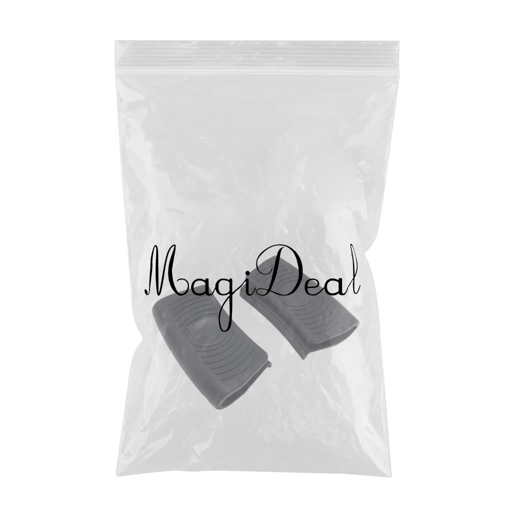 Heat-Resistance Silicone Pan Handle Holder Cover Grip Kitchen 2pcs black