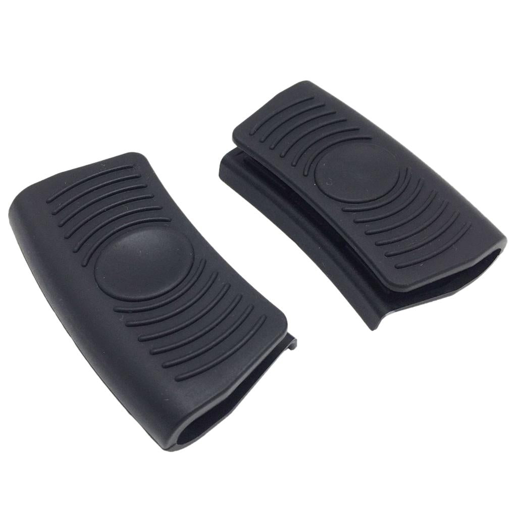 Heat-Resistance Silicone Pan Handle Holder Cover Grip Kitchen 2pcs black