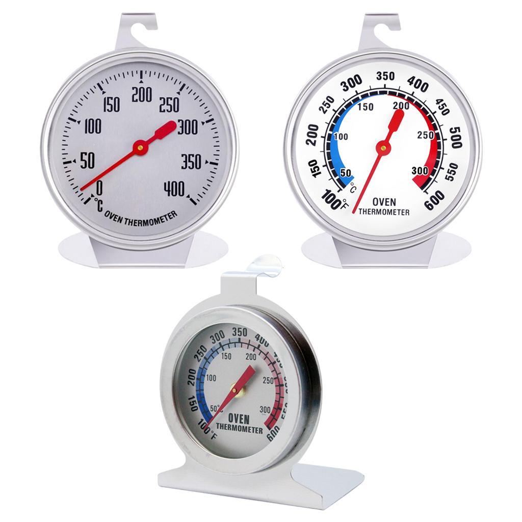 Stainless Steel Instant Read Oven/Grill/Smoker Monitoring Thermometer Silver