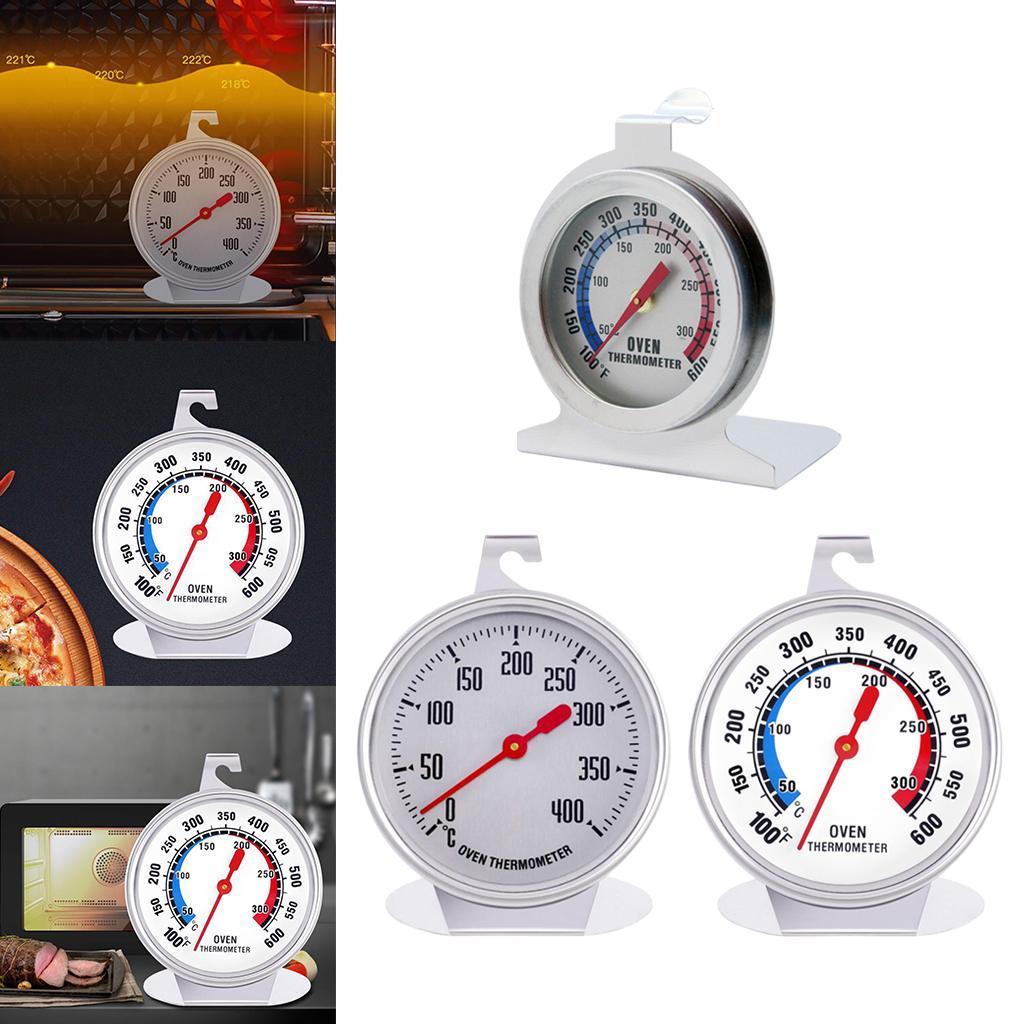 Stainless Steel Instant Read Oven/Grill/Smoker Monitoring Thermometer Silver