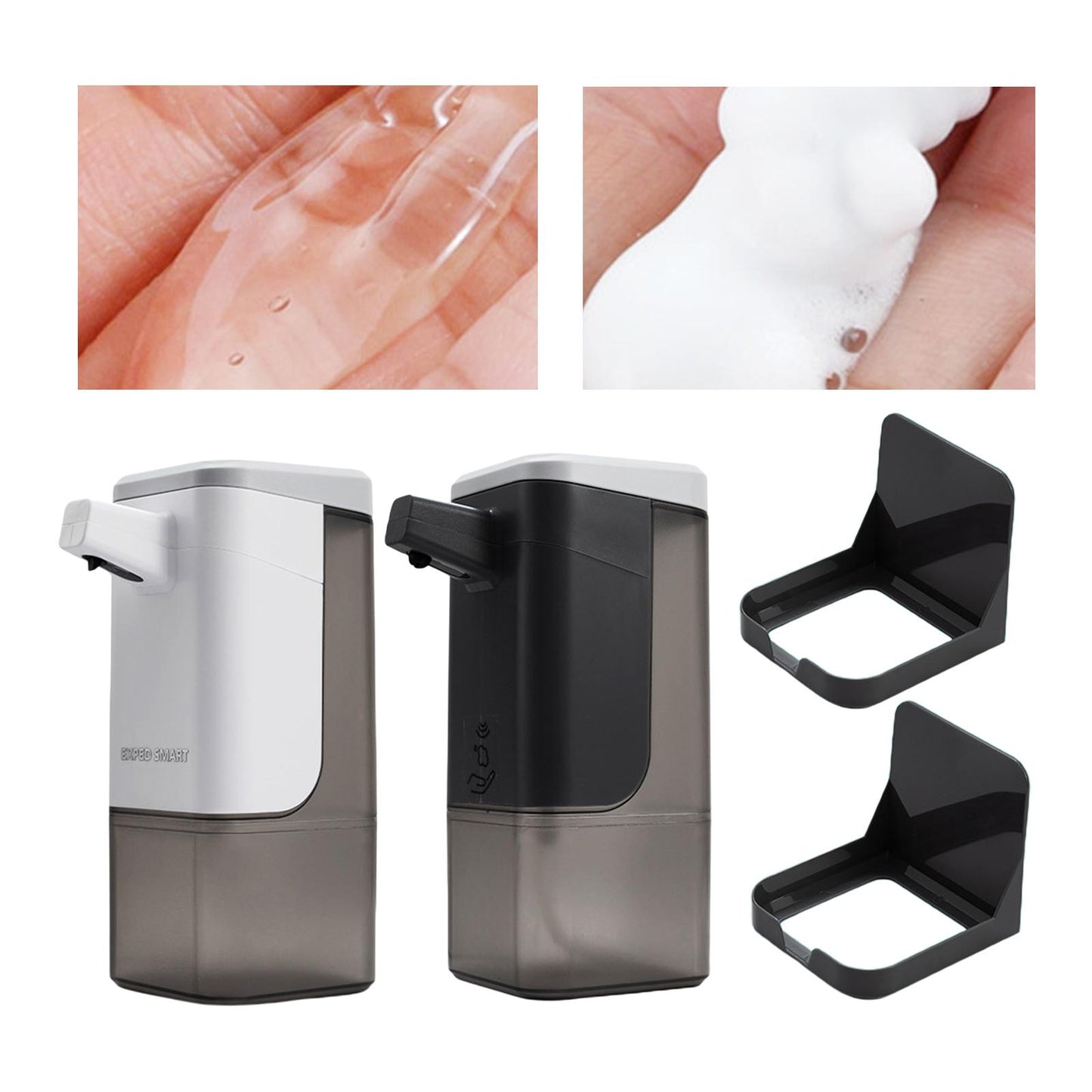 600ml Soap Dispenser Infrared Sensor Adjustable Hand Washer Non-Contact White Foam