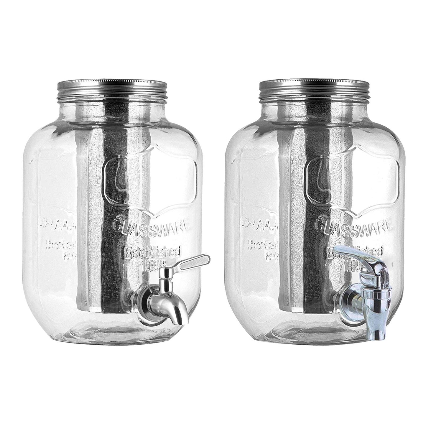 Drinks Dispenser Clear with Lid Juice Dispenser for Kitchen Accessories Stainless Steel Head