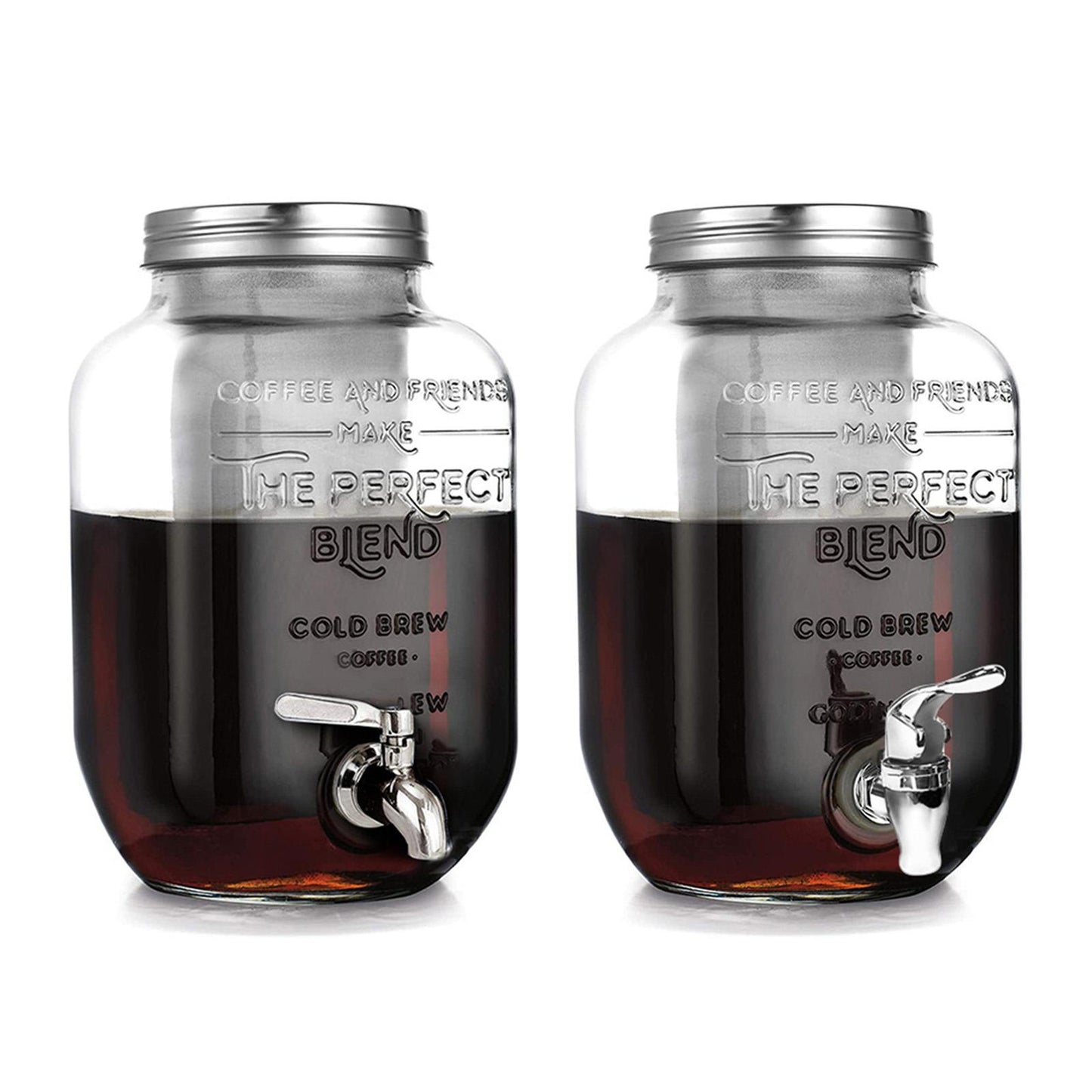 Drinks Dispenser Clear with Lid Juice Dispenser for Kitchen Accessories Stainless Steel Head