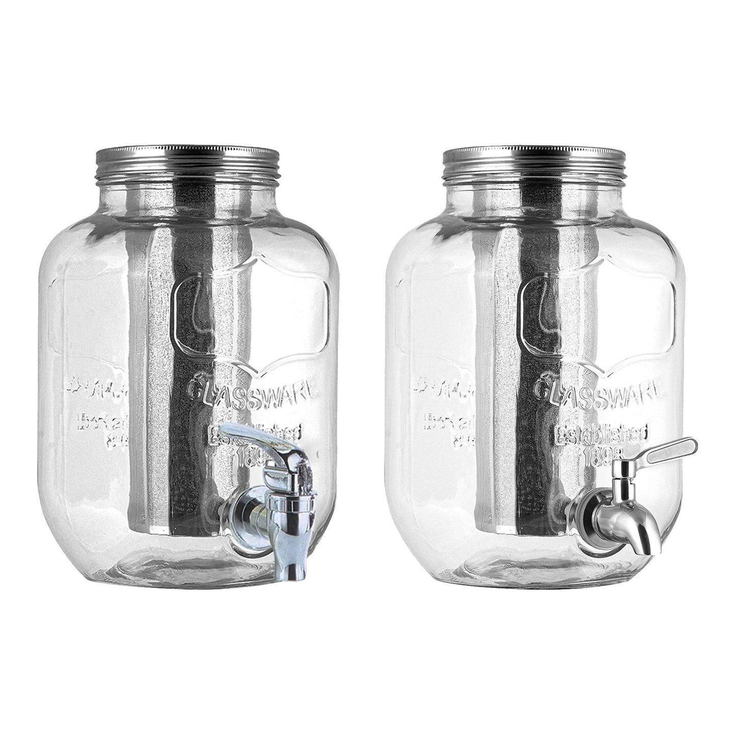 Drinks Dispenser Clear with Lid Juice Dispenser for Kitchen Accessories Stainless Steel Head