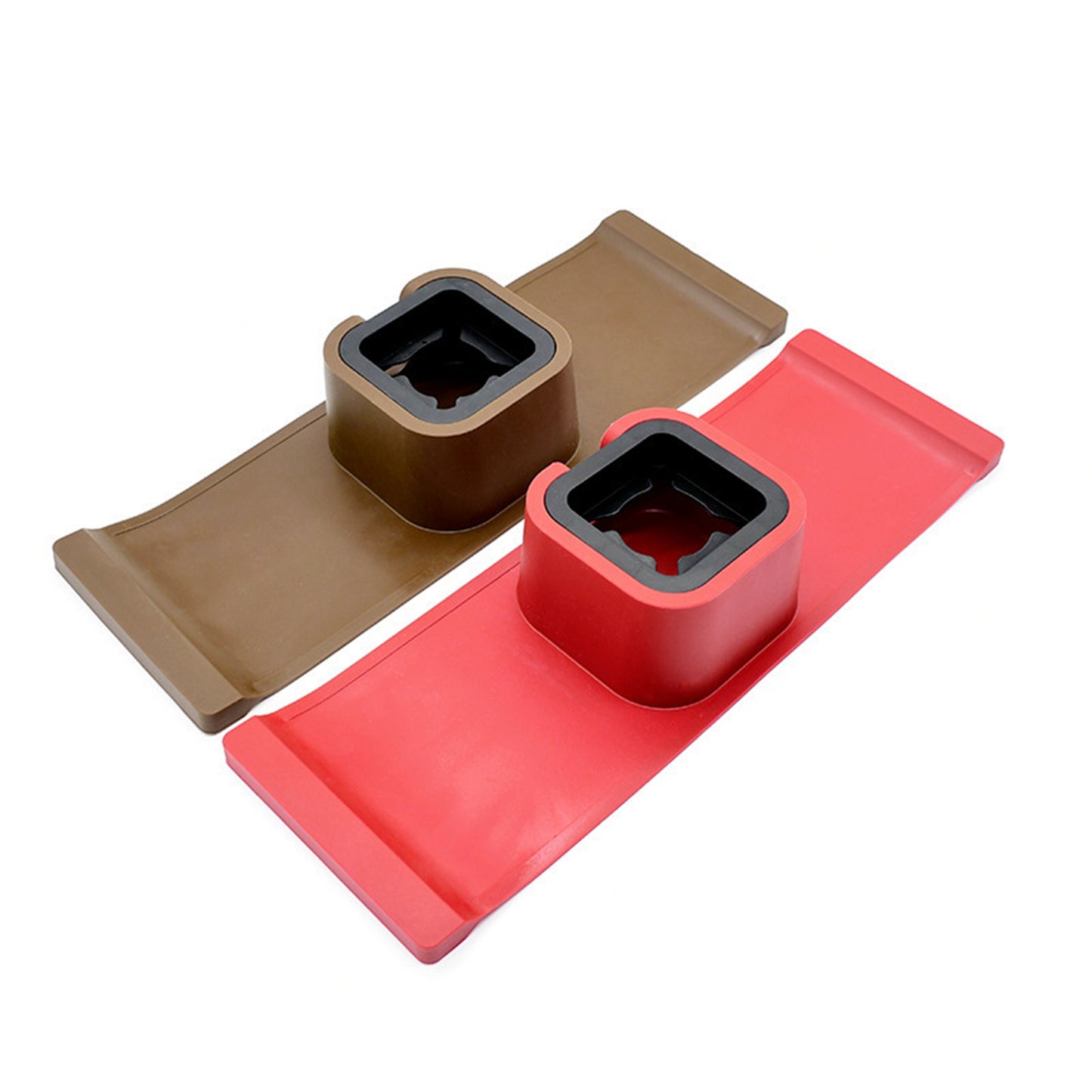 Sofa Arm Rest Coaster Armchair Tray Drink Snack Holder and Ashtray Red