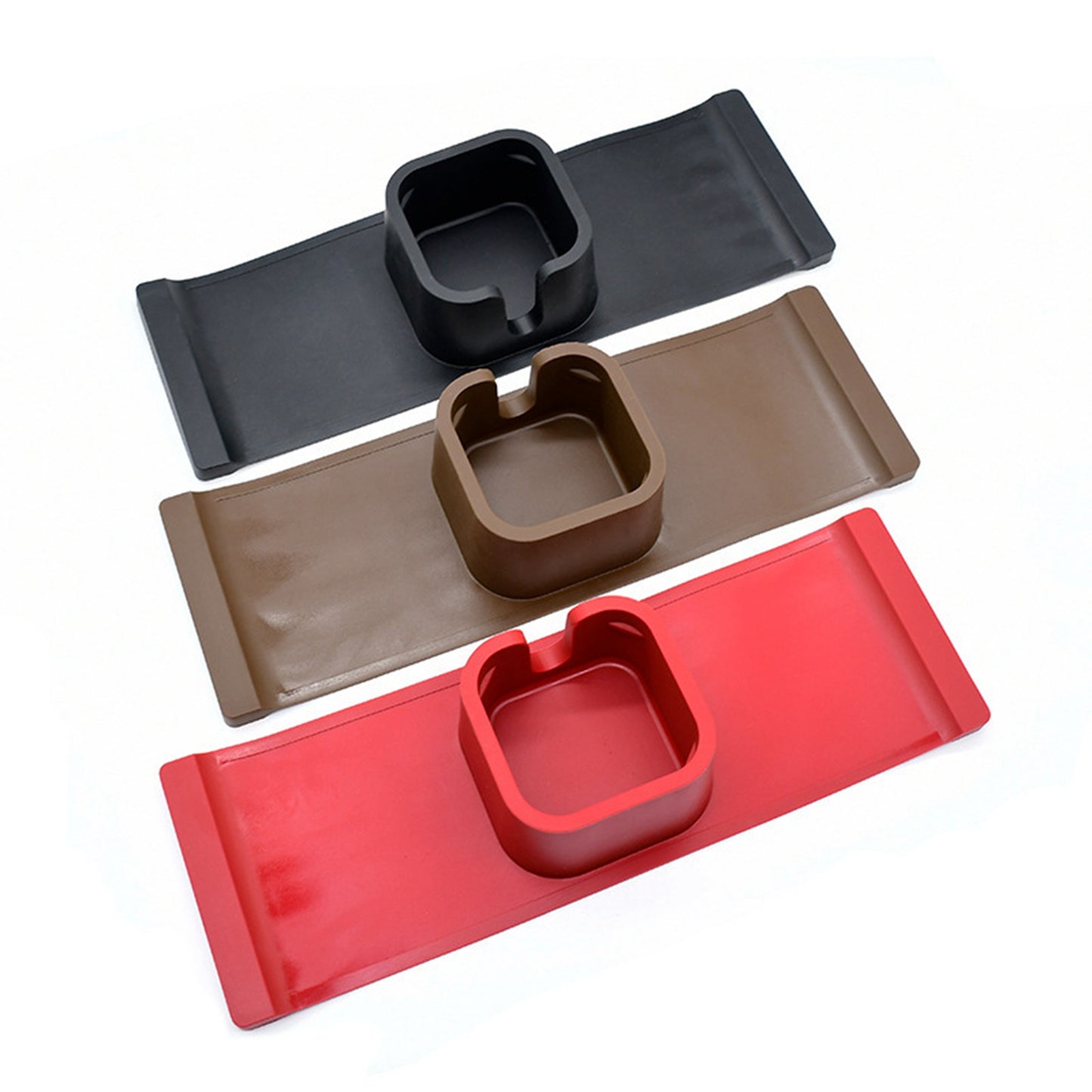 Sofa Arm Rest Coaster Armchair Tray Drink Snack Holder and Ashtray Red