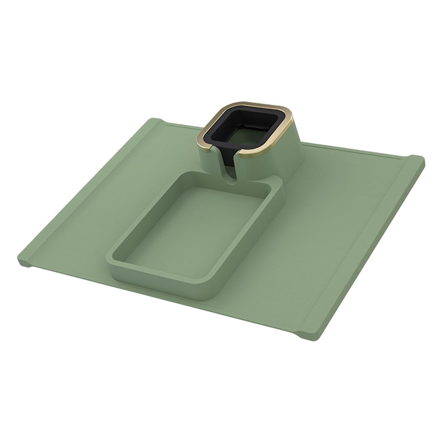 Sofa Cup Holder Tray Adjustable Anti-Slip for Armrest Chair Remote Control green