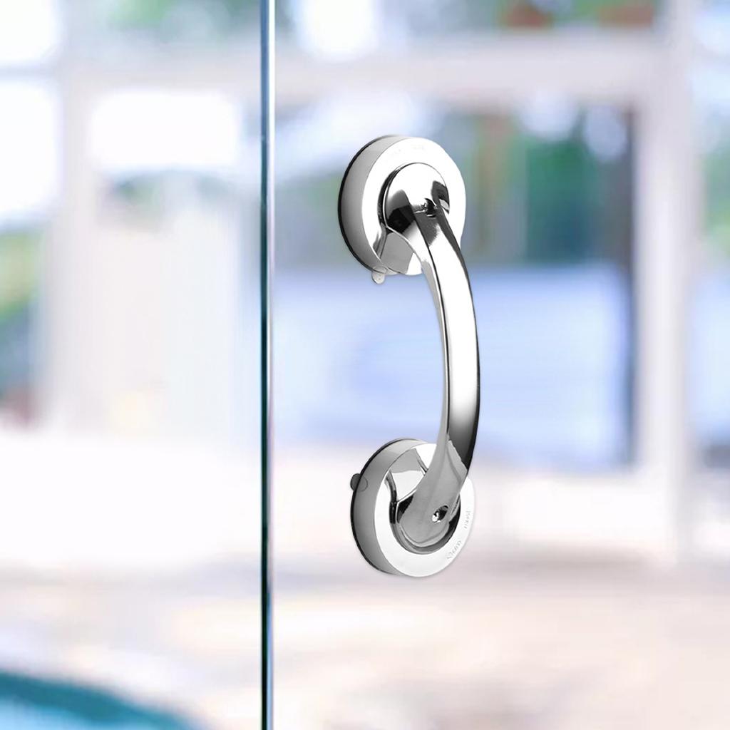 Suction Cup Door Handle Household Accessories Helping Handle for Hotel Silver