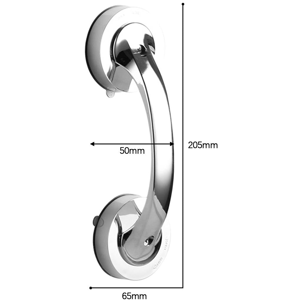 Suction Cup Door Handle Household Accessories Helping Handle for Hotel Silver