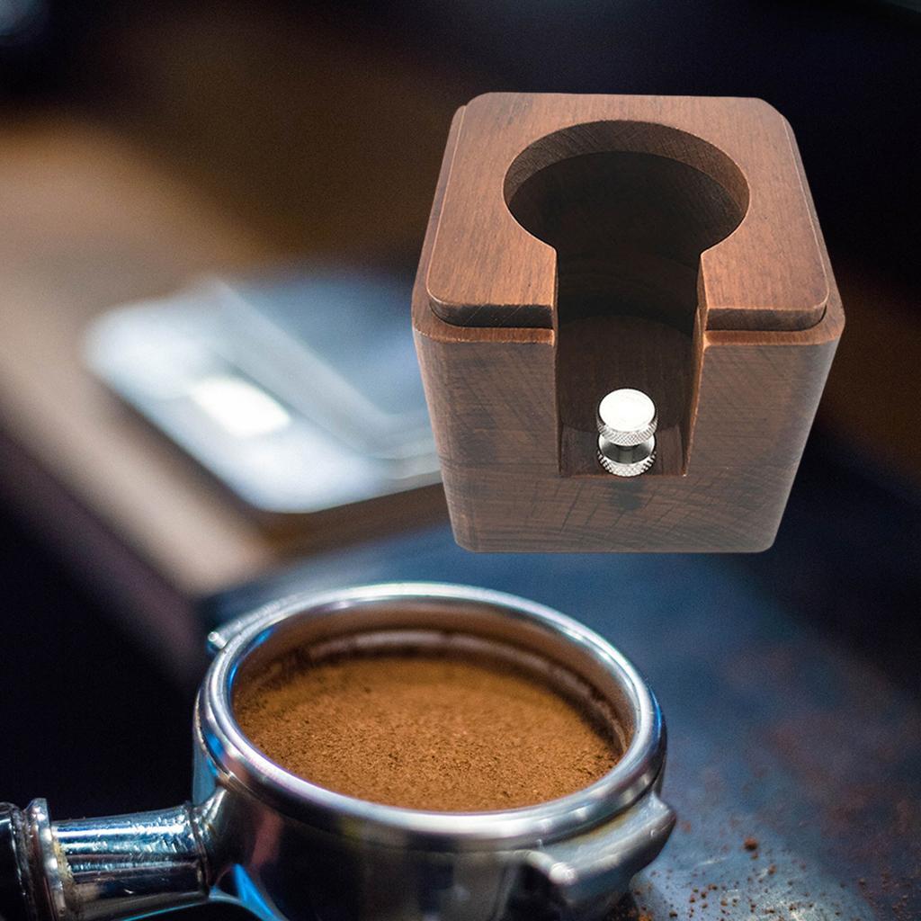 Coffee Tamper Holder Tamping Station with Lid Coffee Maker Support Base