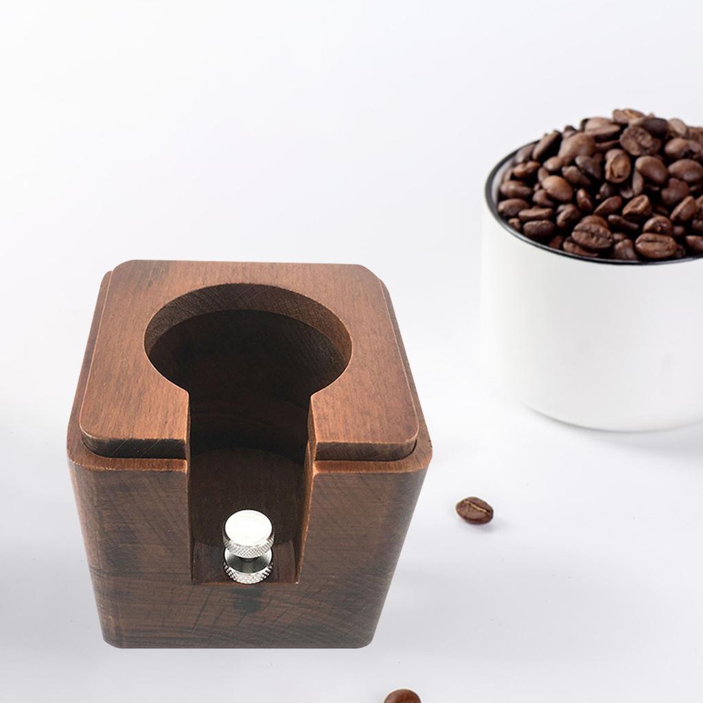 Coffee Tamper Holder Tamping Station with Lid Coffee Maker Support Base