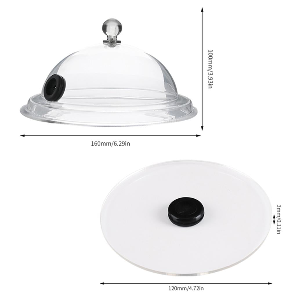 Acrylic Smoking Gun Lid Dome Cover for Smoke Infuser Smoker Gun Plates Cups