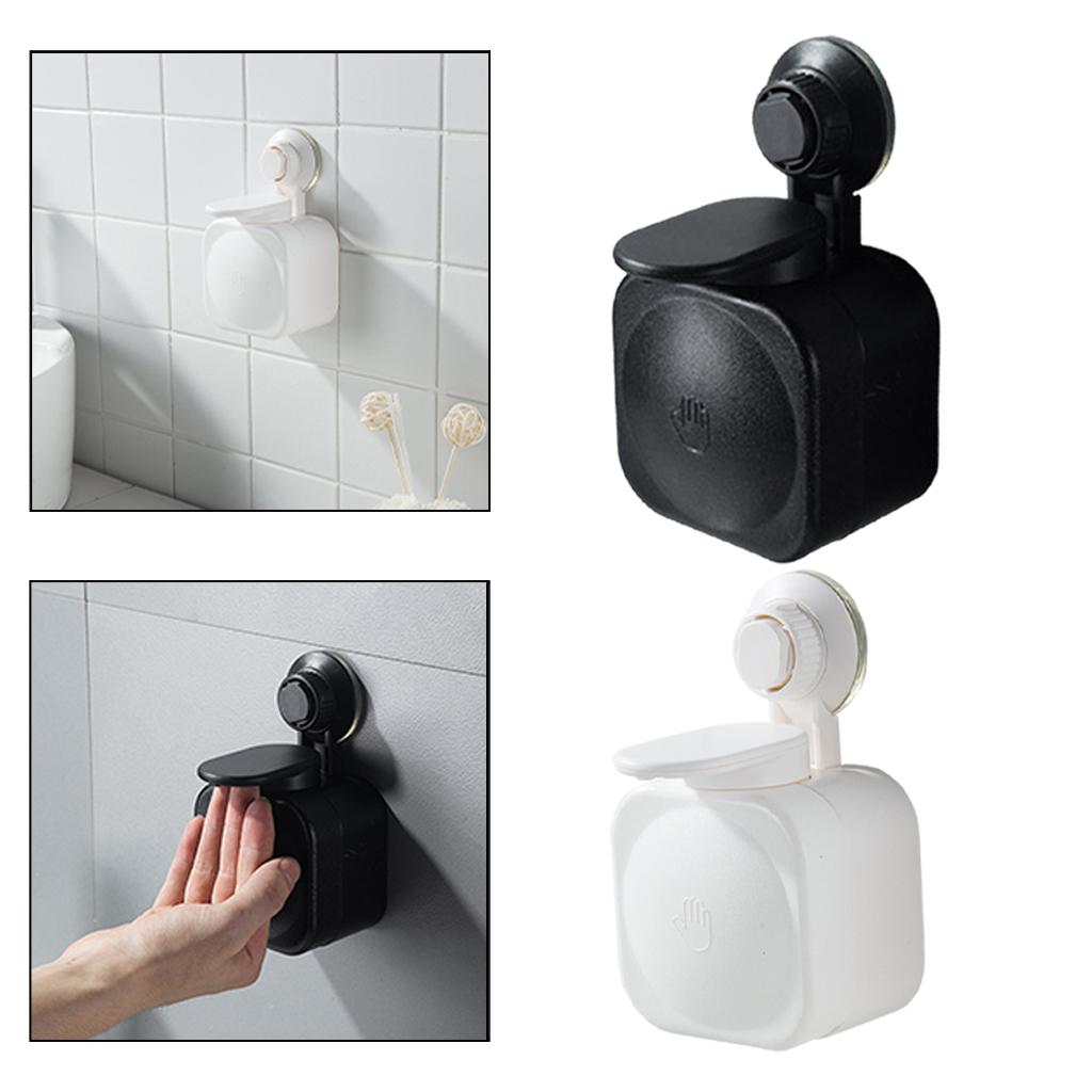 PVC Manual Soap Dispenser Wall Mounting Bathroom Washroom School Hotel White