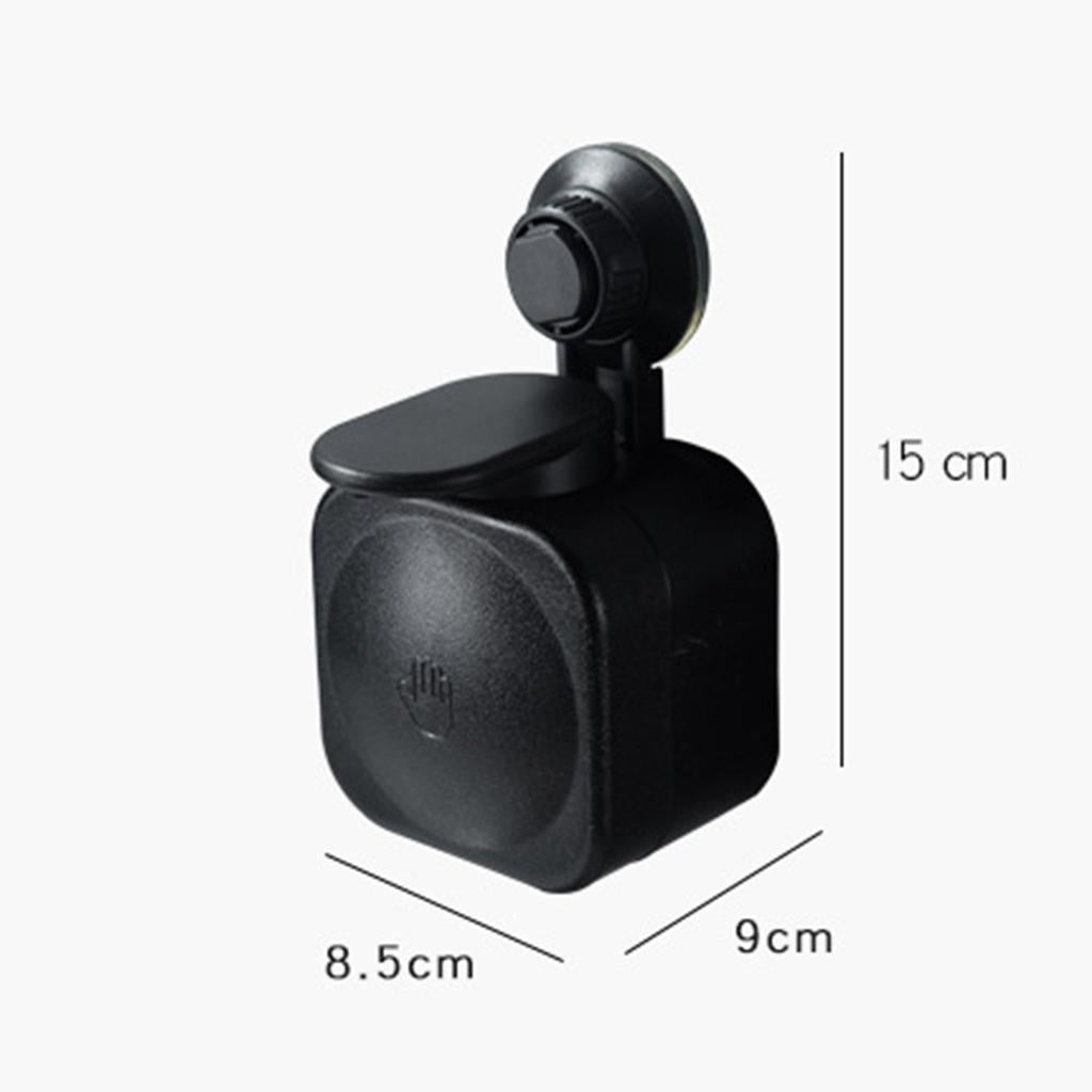 PVC Manual Soap Dispenser Wall Mounting Bathroom Washroom School Hotel Black