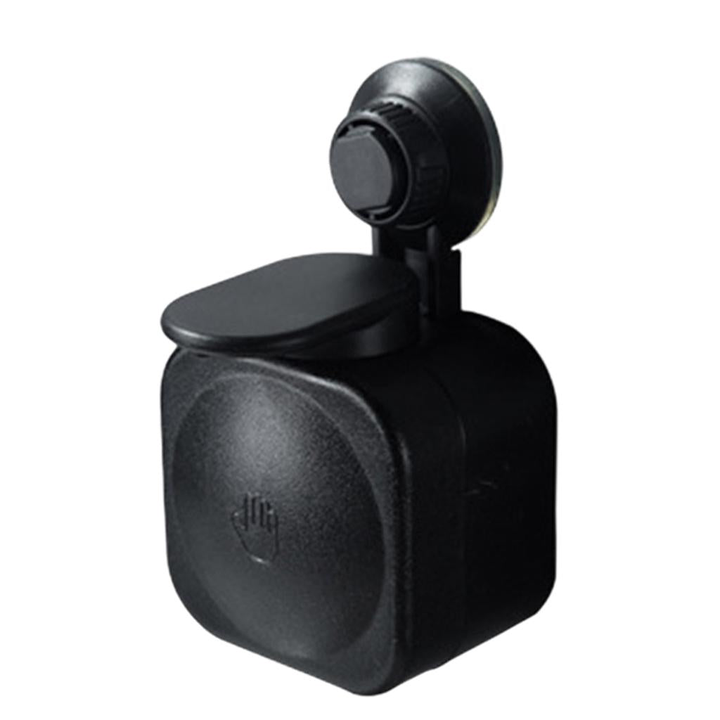 PVC Manual Soap Dispenser Wall Mounting Bathroom Washroom School Hotel Black