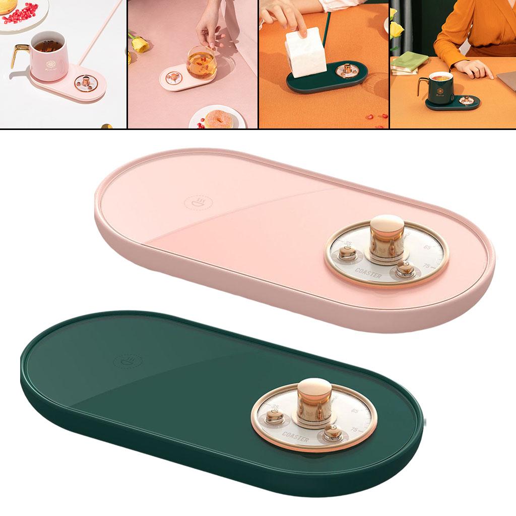 Portable USB Coffee Mug Warmer Timing Function Beverage Warmes Pink