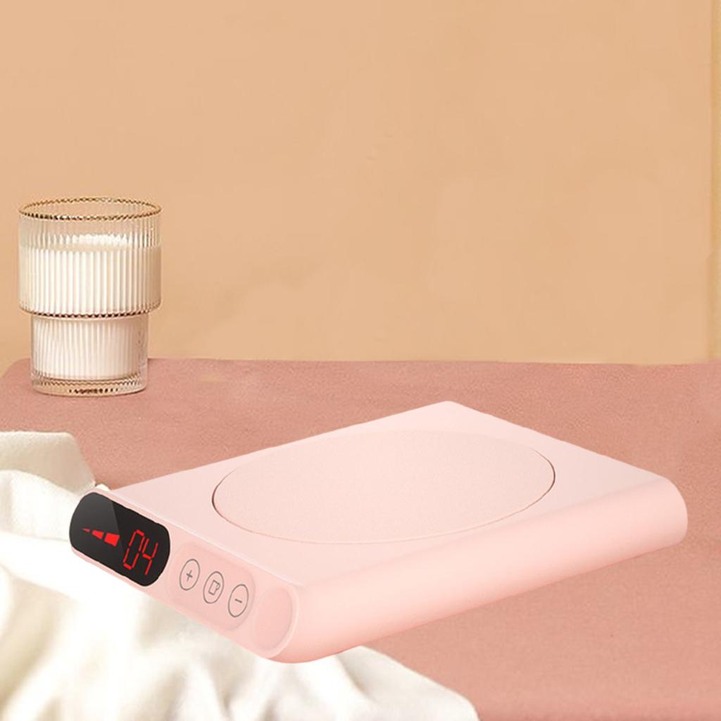 Portable 55 Degree USB 10W Smart Coffee Cup Mug Warmer Accessories Pink