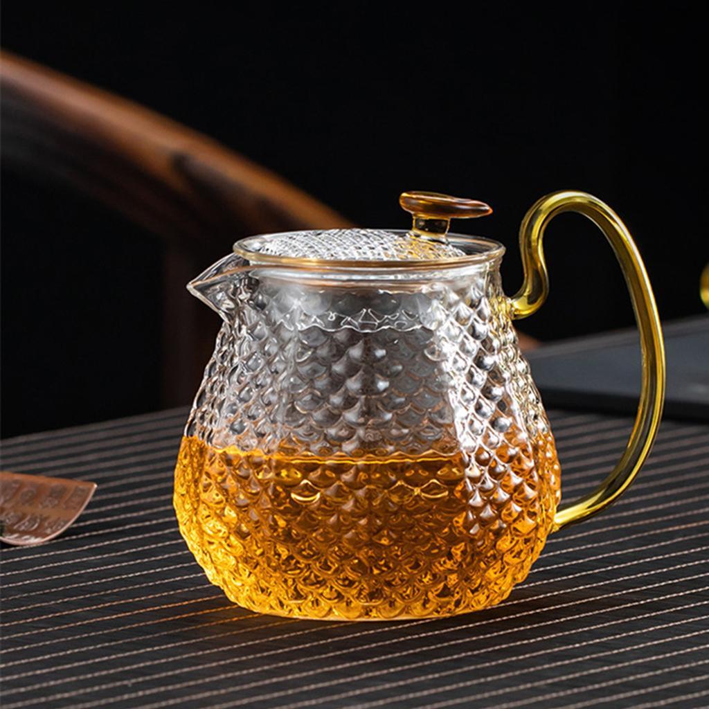 Hammered High Borosilicate Glass Teapot Teacup Set Household Teapot 1 x Teapot