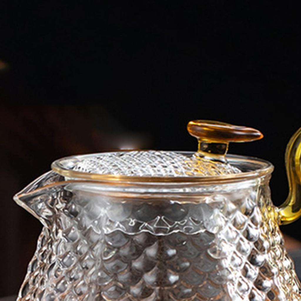 Hammered High Borosilicate Glass Teapot Teacup Set Household Teapot 1 x Teapot