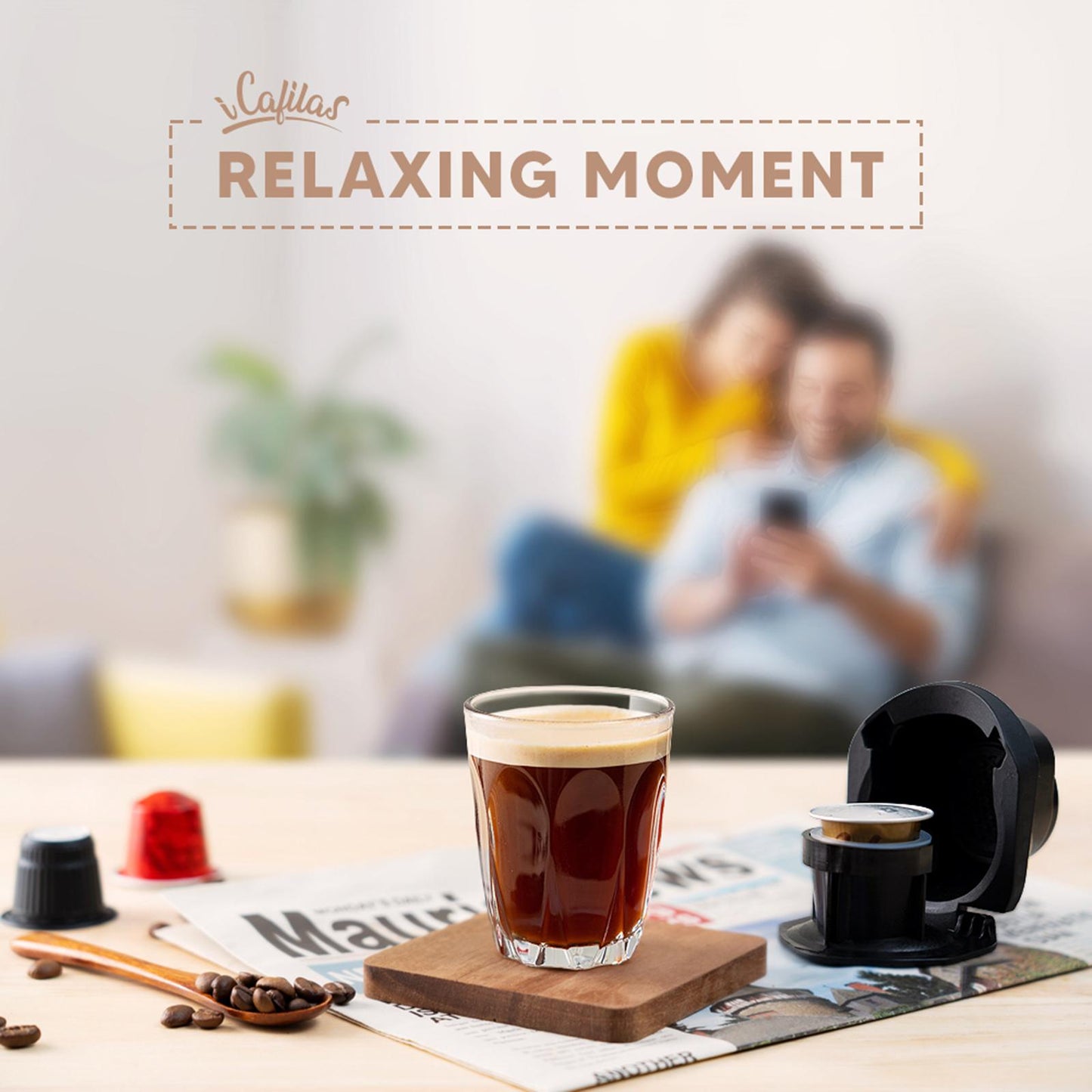 Portable Coffee Capsule Converter Refillable Espresso Machine for Home