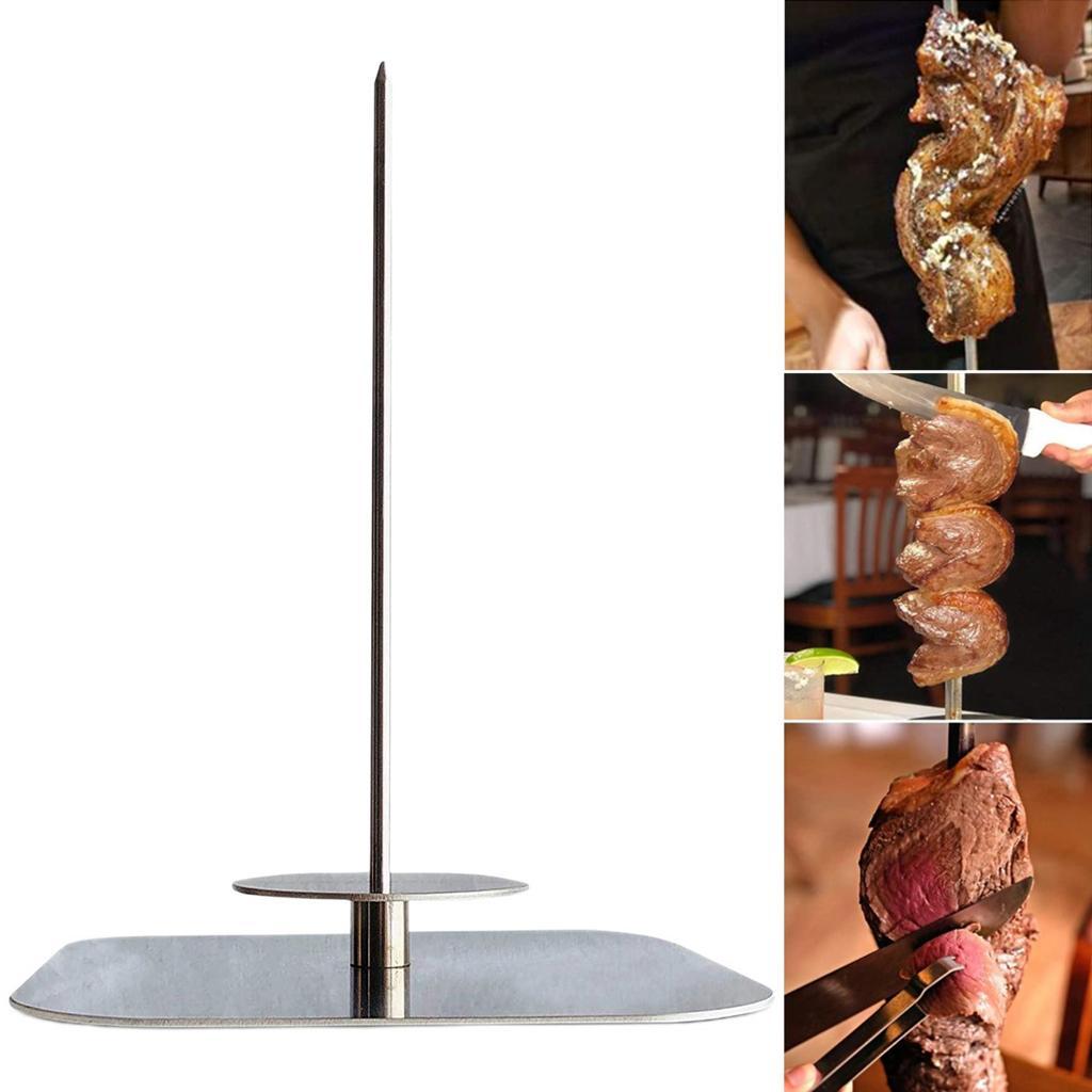 Stainless Steel Vertical Skewer Oven Kebab Spike Stand BBQ Rack square