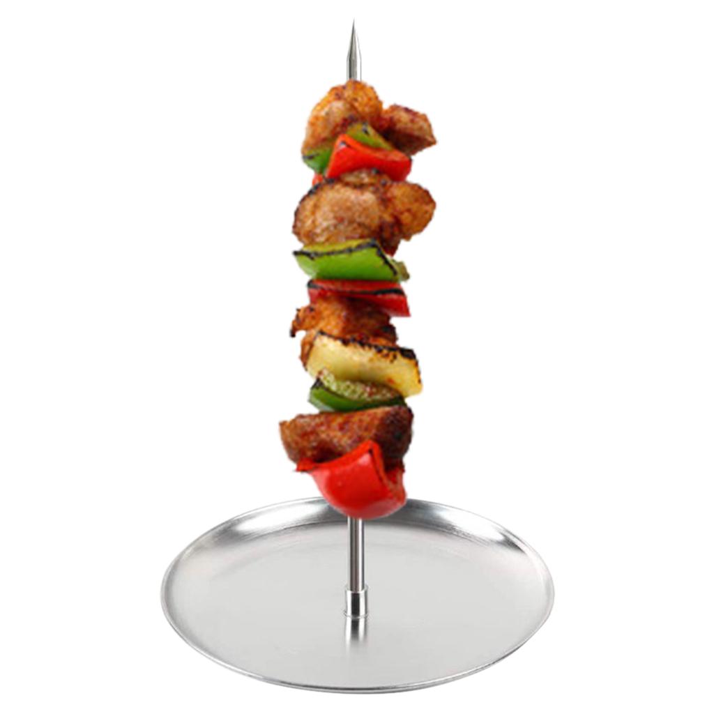 Stainless Steel Vertical Skewer Oven Kebab Spike Stand BBQ Rack round