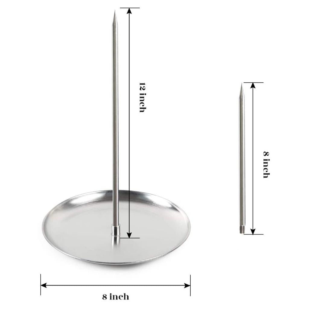 Stainless Steel Vertical Skewer Oven Kebab Spike Stand BBQ Rack round