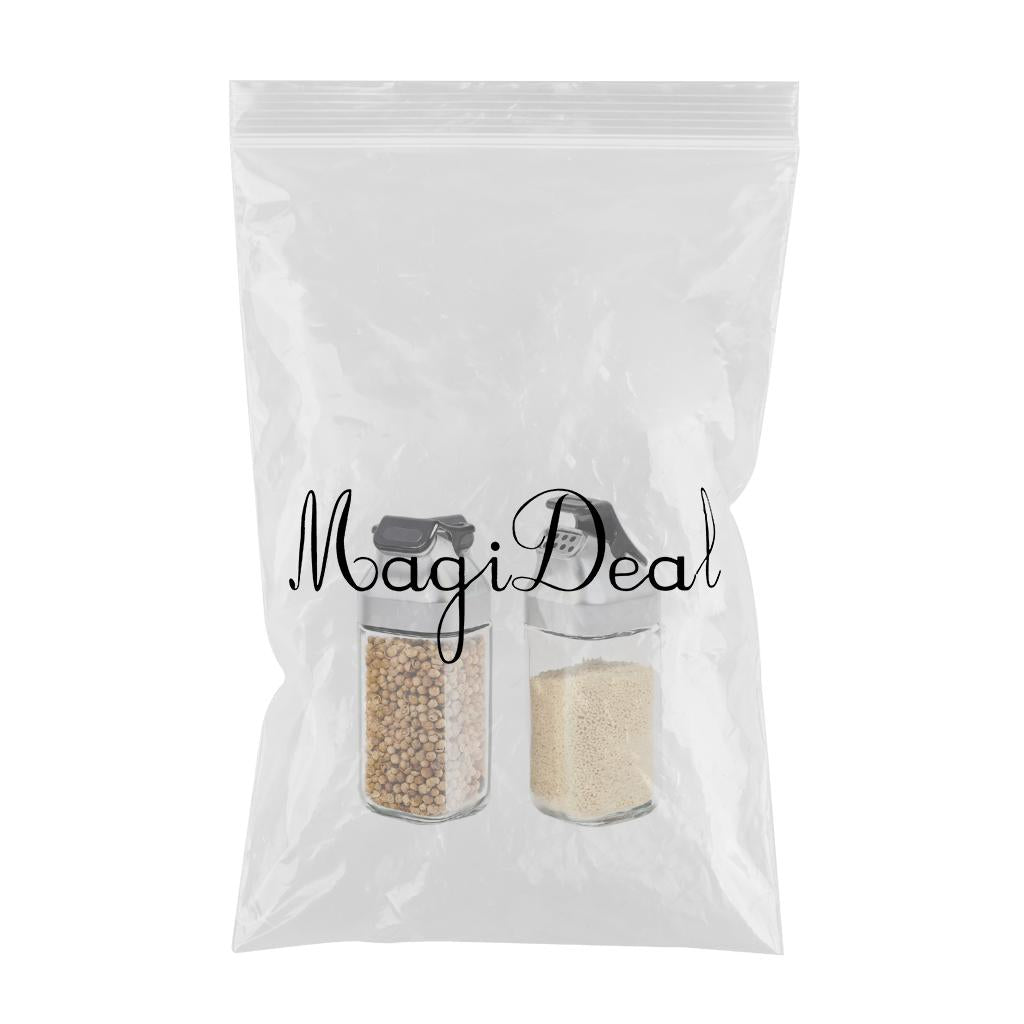 2Pcs Pepper and Salt Shaker Spice Dispenser Holder Refillable BBQ Restaurant