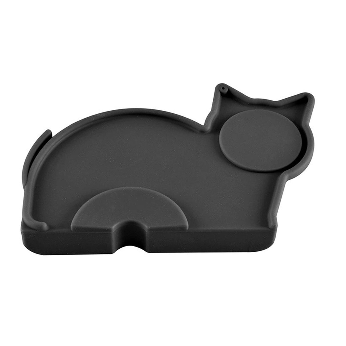 Coffee Tampering Tamping Corner Mat Holder Silicone Pad Anti-Slip Black