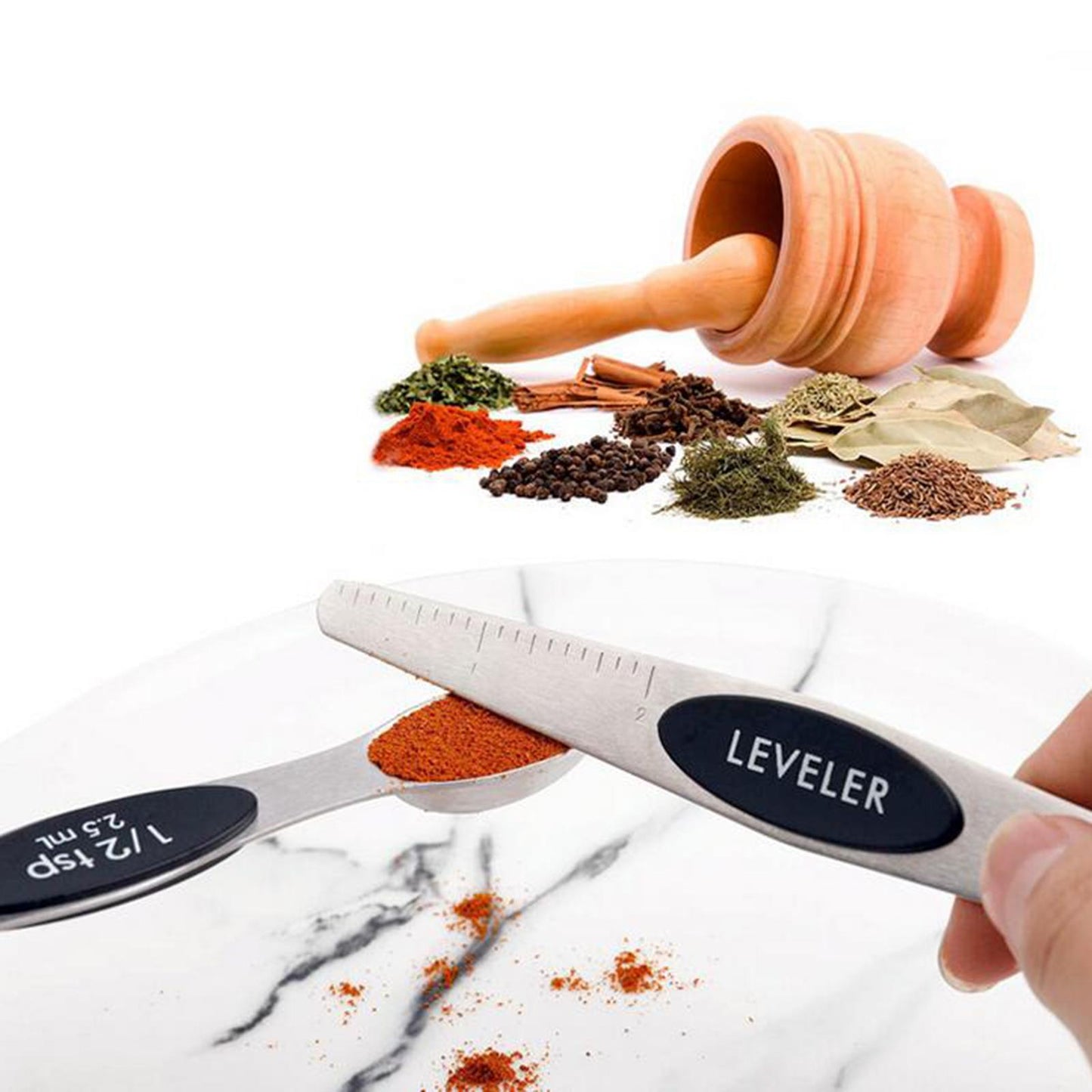 9 PCS Magnetic Measuring Spoon Dual Sided Dry Liquid Stackable Black