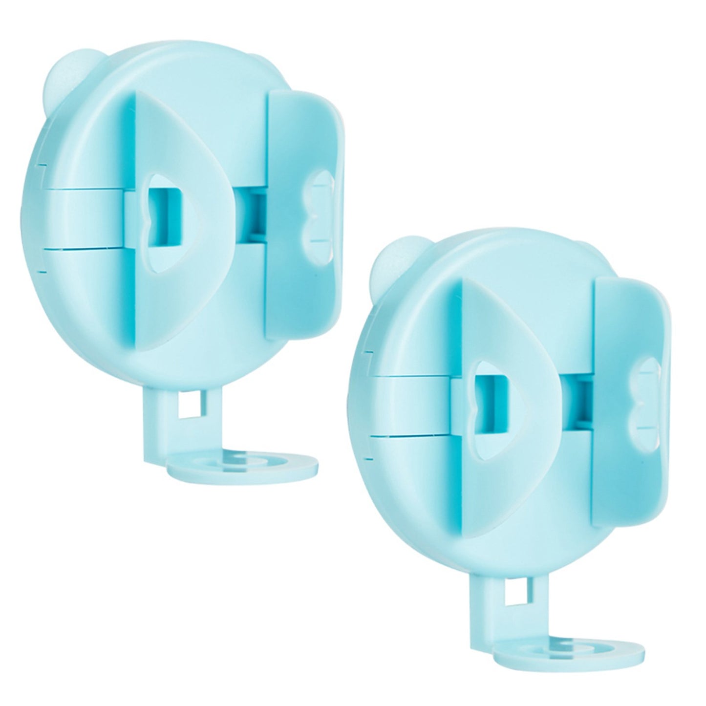 Multifunctional Wall Mount Wall Suction Type Toothbrush Holder for Bathroom blue