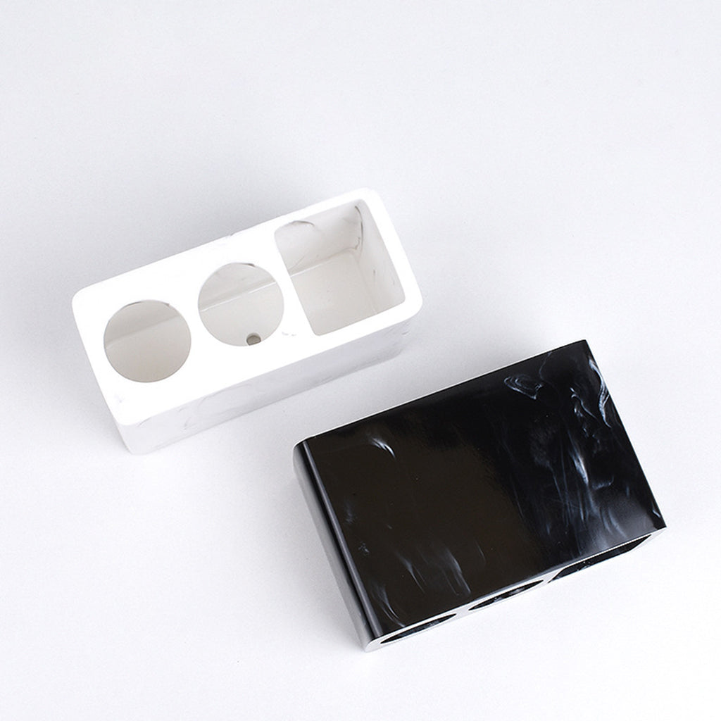 Desktop Toothbrush Holder Toothpaste Holder Organization Vanity Accents black