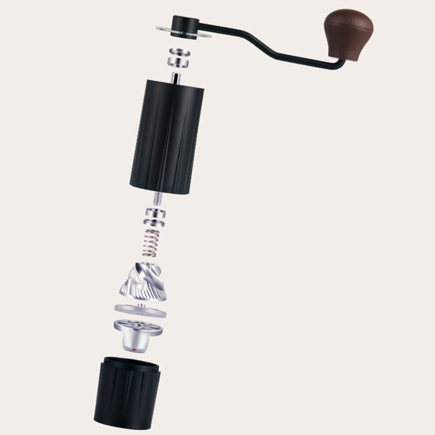 Mini Manual Coffee Bean Hand Grinder Machine Stainless Steel Burr Black