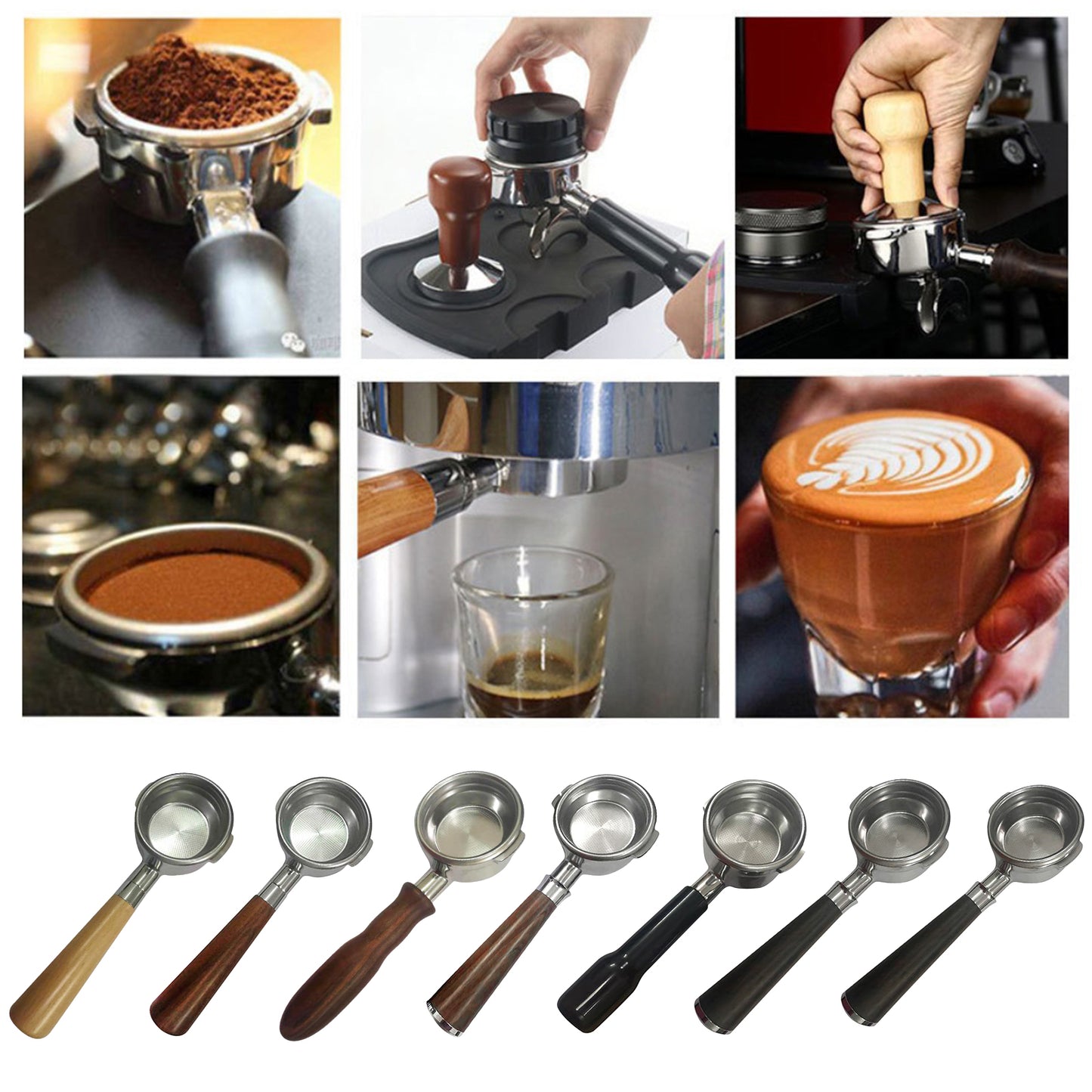 58mm Coffee Bottomless Portafilter Filter fits for Breville BES920 980 A