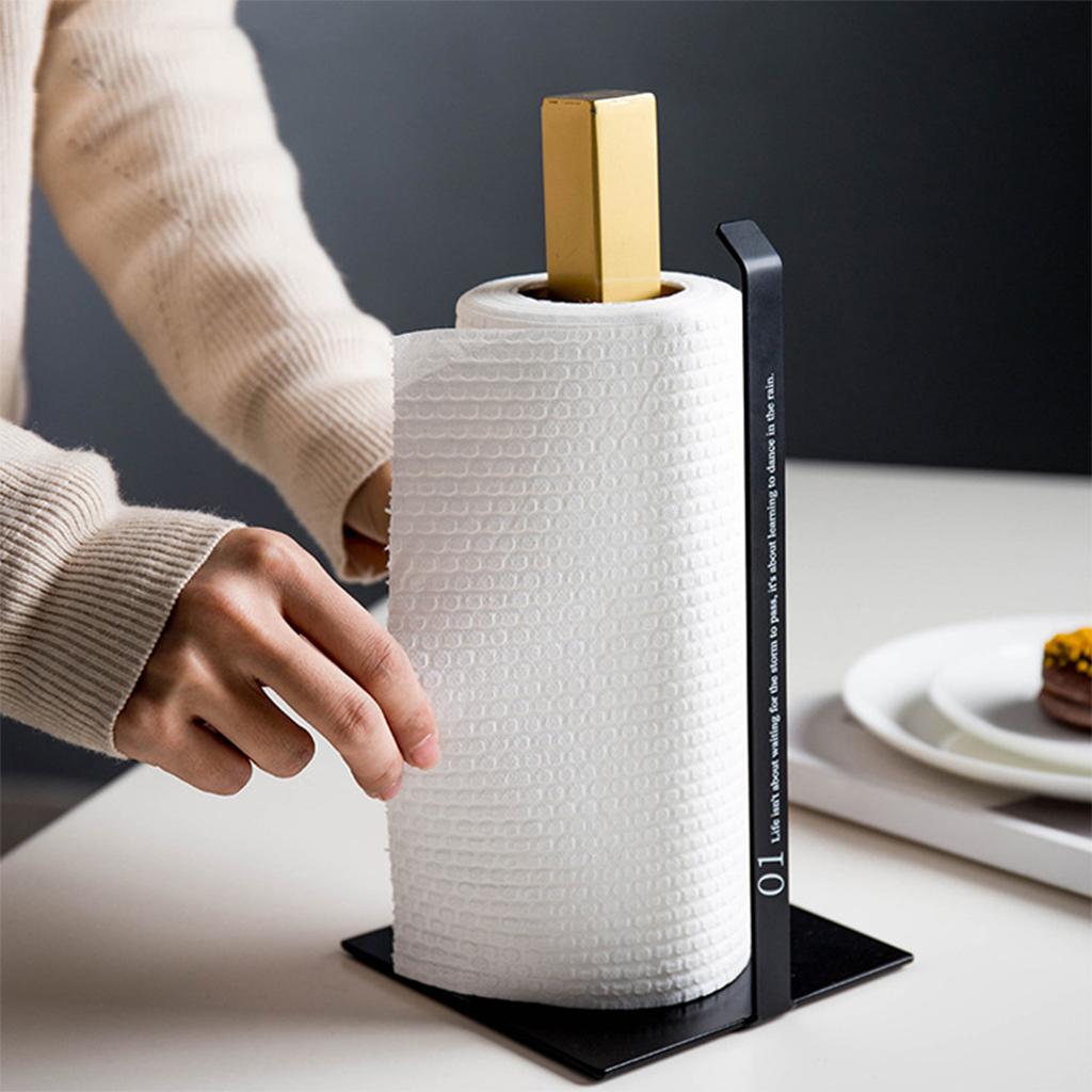 Paper Towel Holder 13 inch Dispenser Modern Standing for Kitchen Family
