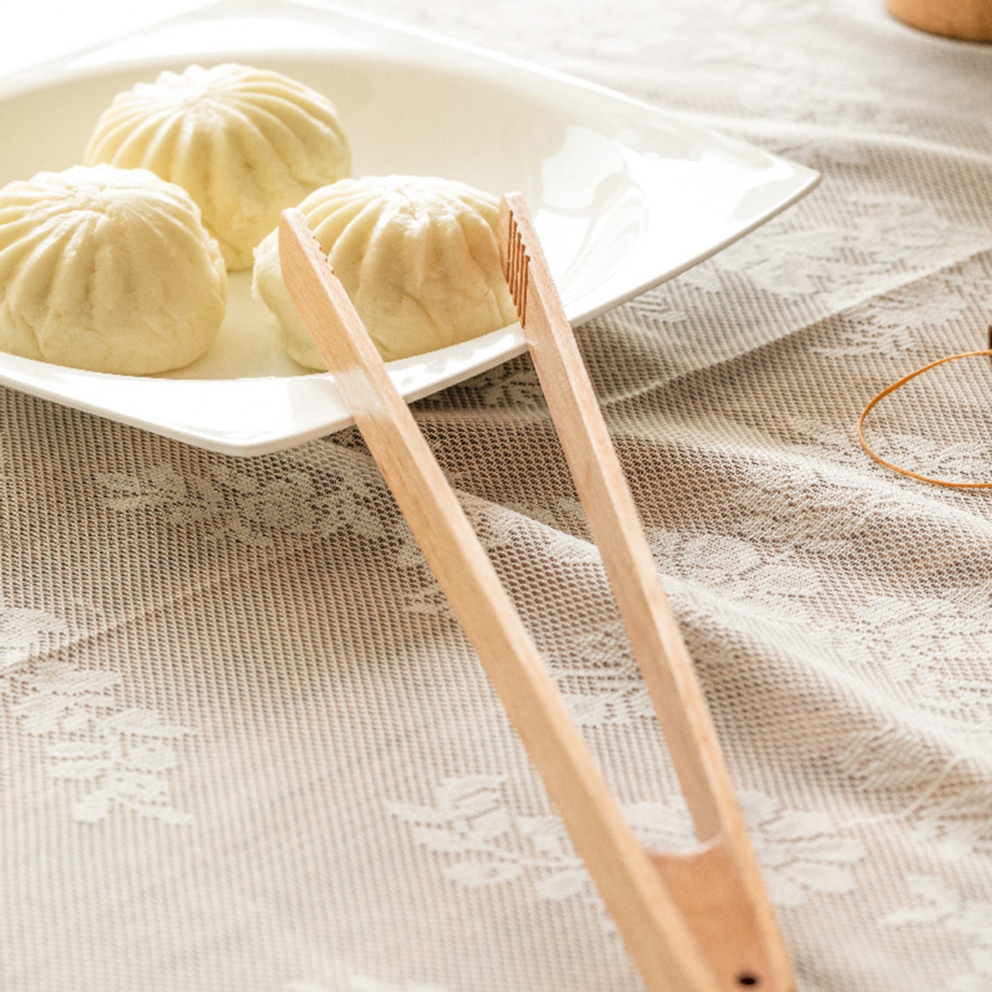 Wooden Baking Tong BBQ Food Serving Tong Toast Tong Tongs